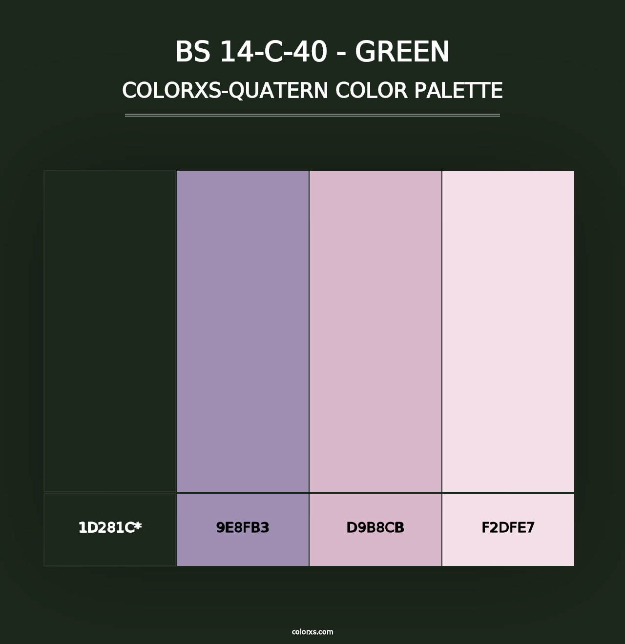 BS 14-C-40 - Green - Colorxs Quad Palette