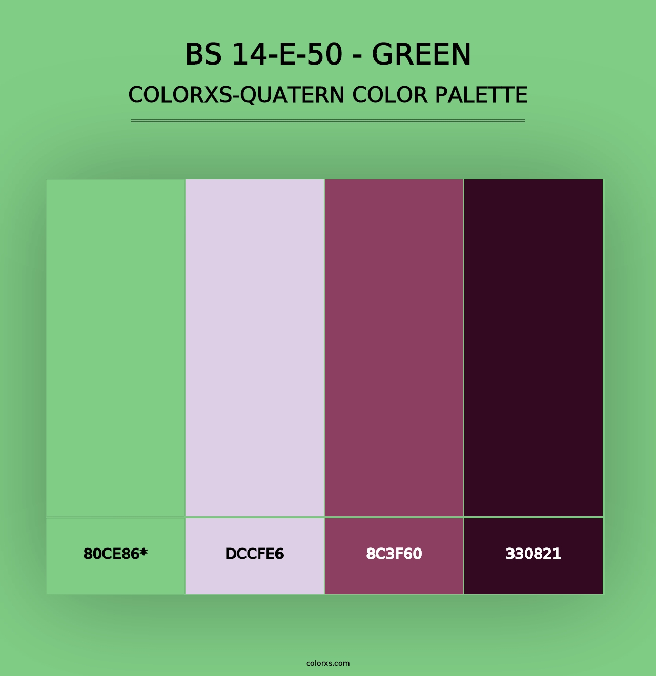 BS 14-E-50 - Green - Colorxs Quad Palette