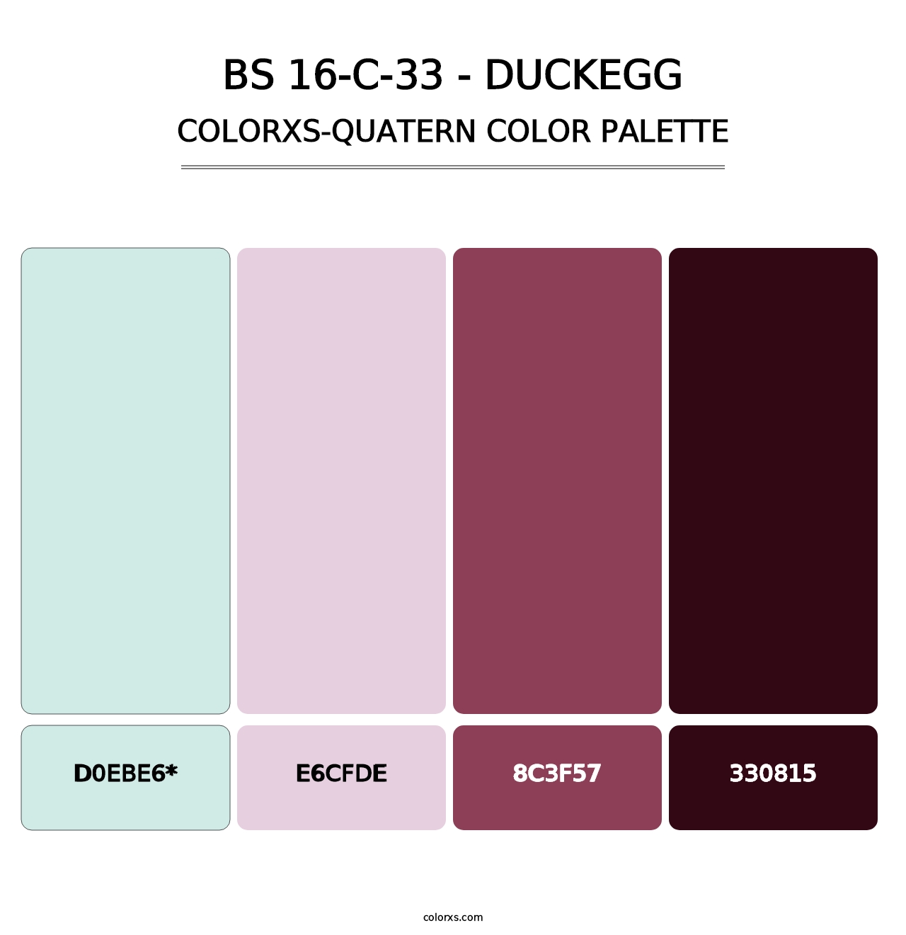 BS 16-C-33 - Duckegg - Colorxs Quad Palette