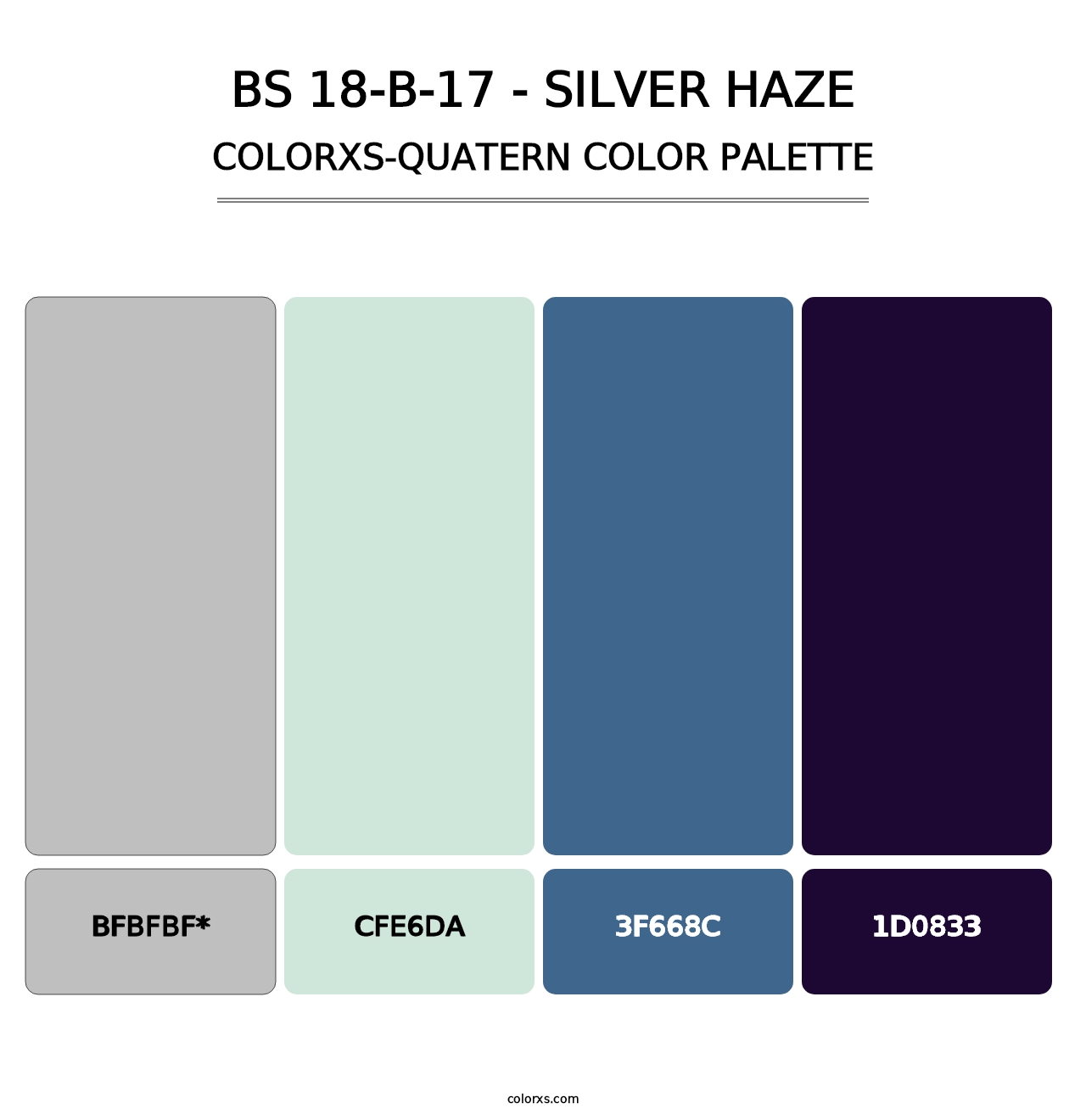 BS 18-B-17 - Silver Haze - Colorxs Quad Palette