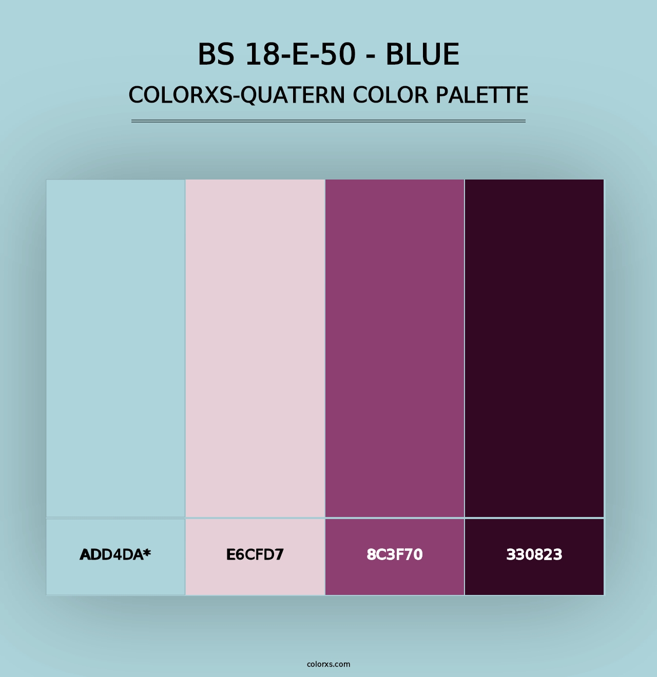 BS 18-E-50 - Blue - Colorxs Quad Palette