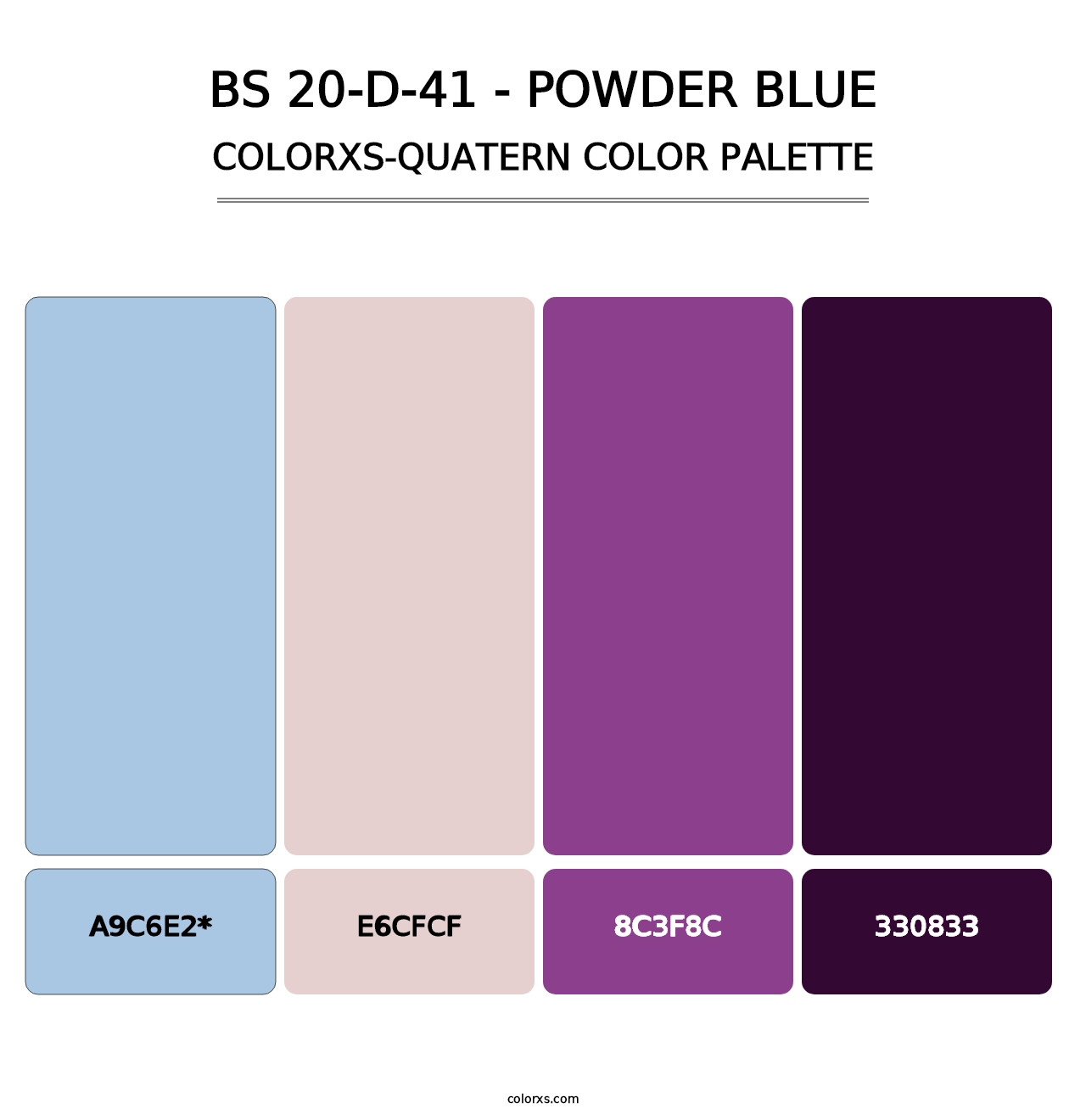 BS 20-D-41 - Powder Blue - Colorxs Quad Palette