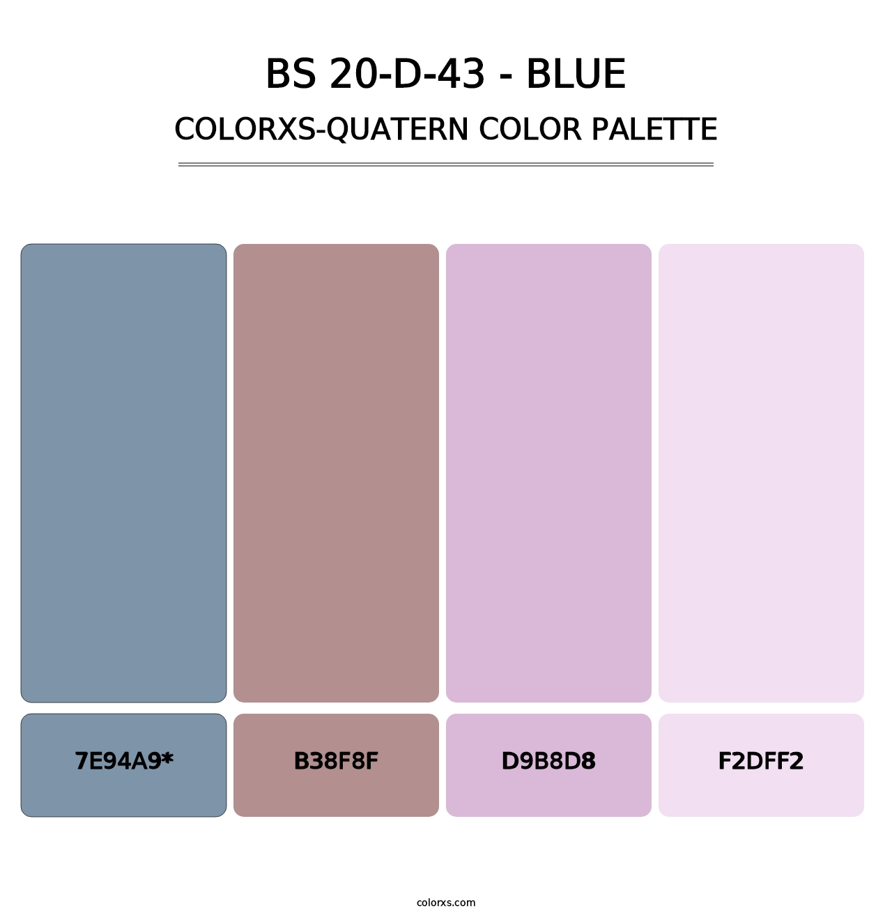 BS 20-D-43 - Blue - Colorxs Quad Palette