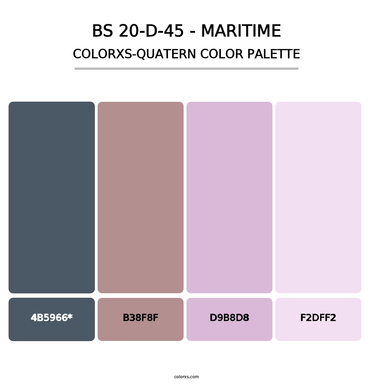 BS 20-D-45 - Maritime - Colorxs Quad Palette