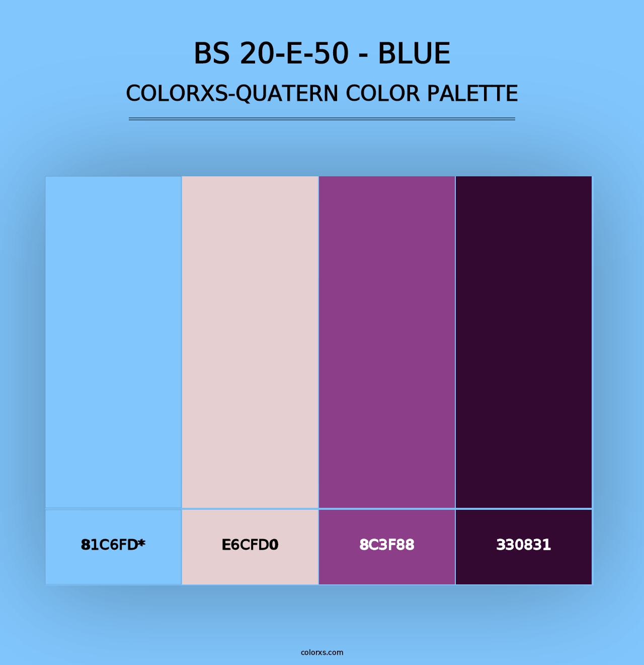 BS 20-E-50 - Blue - Colorxs Quad Palette