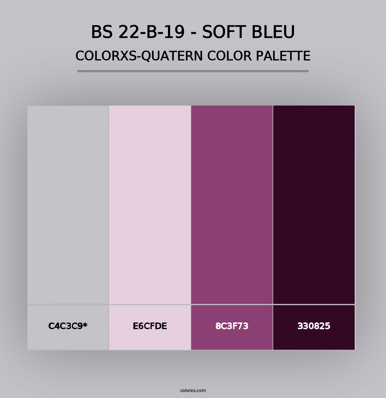 BS 22-B-19 - Soft Bleu - Colorxs Quad Palette