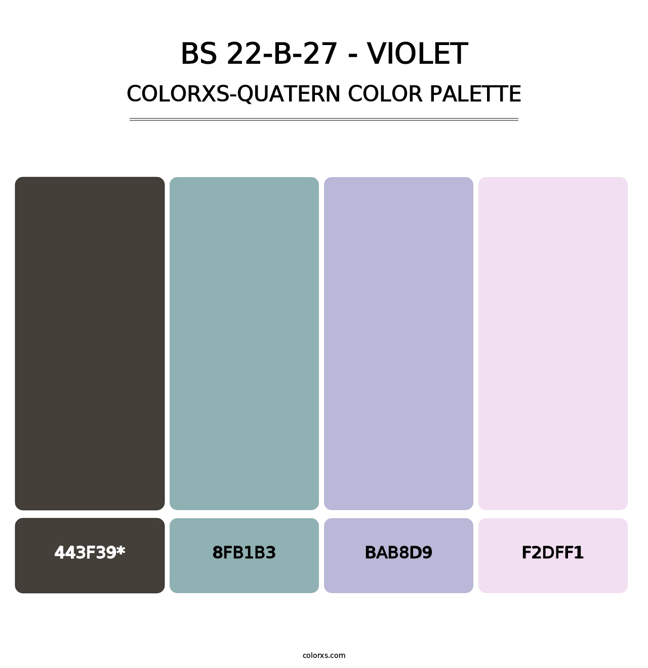 BS 22-B-27 - Violet - Colorxs Quad Palette