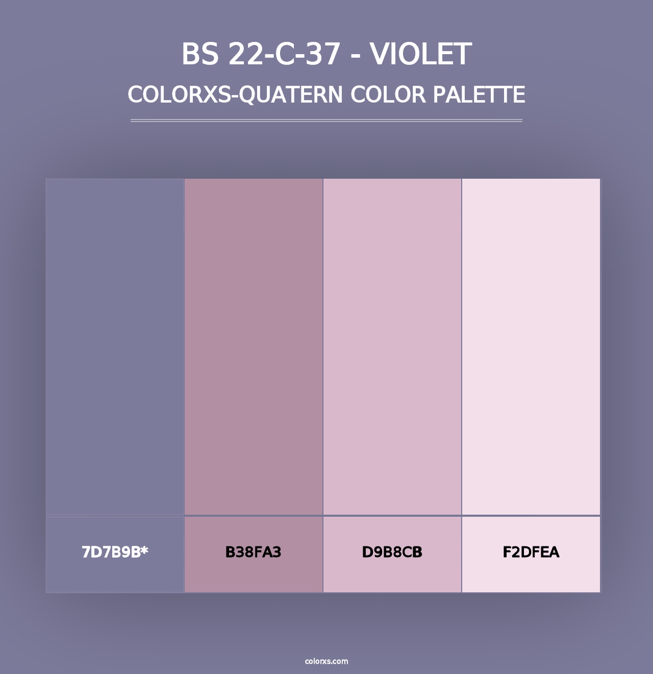 BS 22-C-37 - Violet - Colorxs Quad Palette