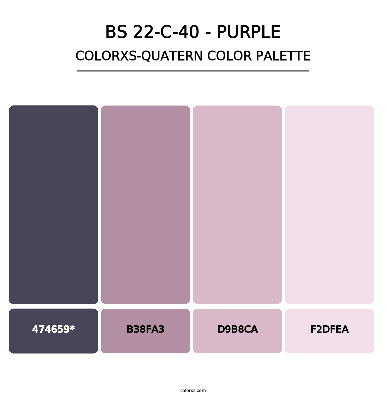 BS 22-C-40 - Purple - Colorxs Quad Palette