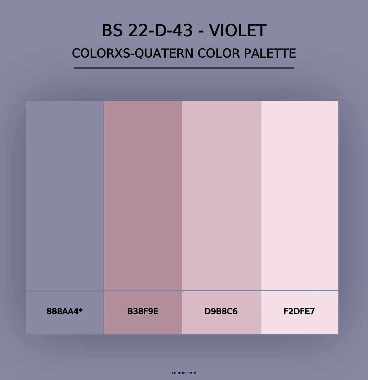 BS 22-D-43 - Violet - Colorxs Quad Palette