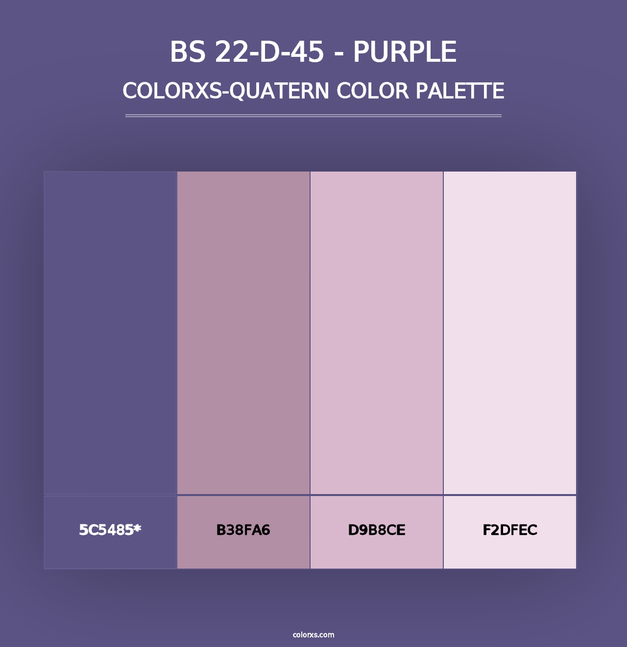 BS 22-D-45 - Purple - Colorxs Quad Palette