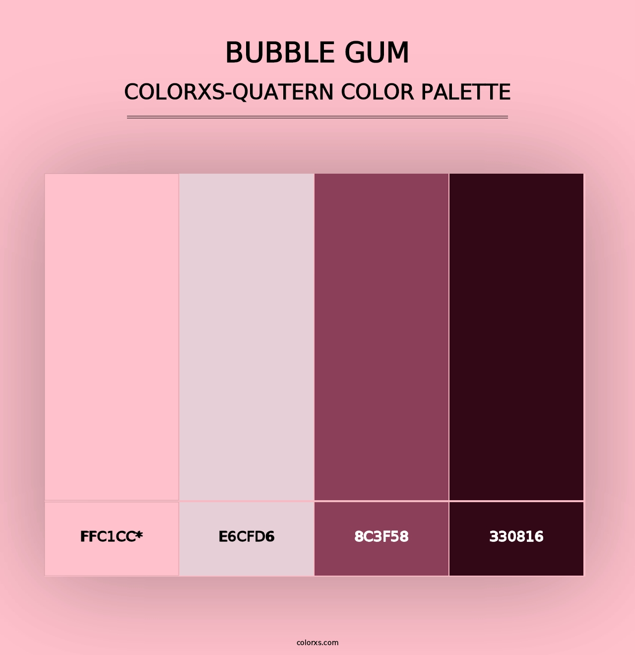 Bubble Gum - Colorxs Quad Palette