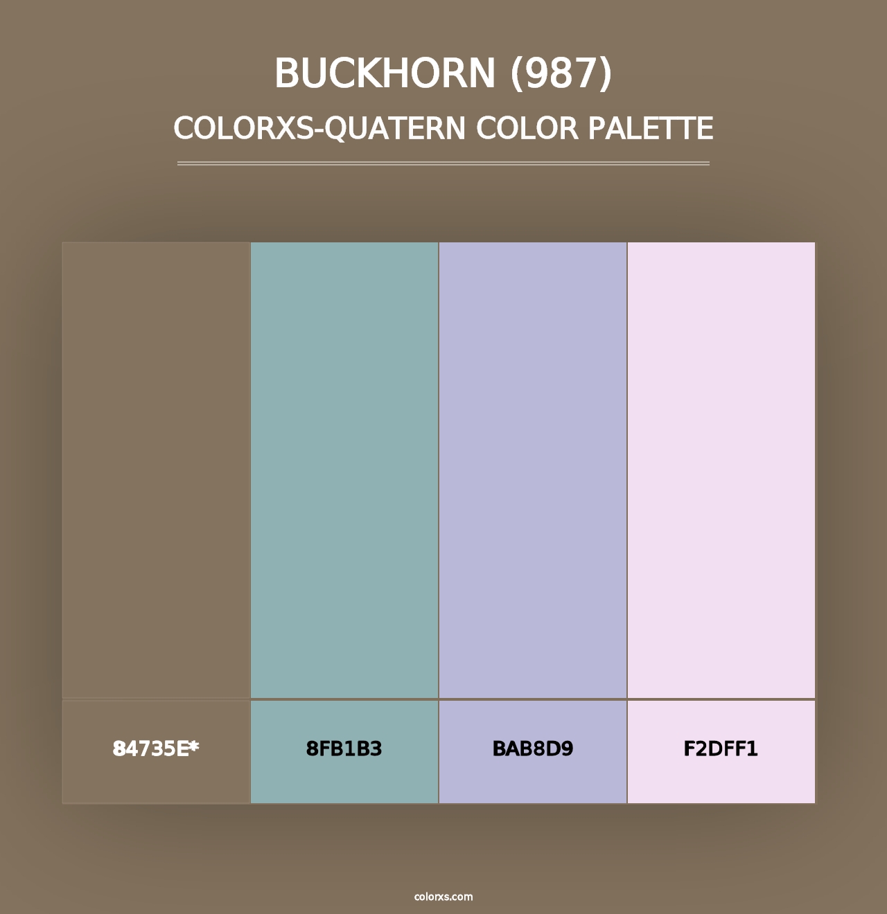 Buckhorn (987) - Colorxs Quad Palette