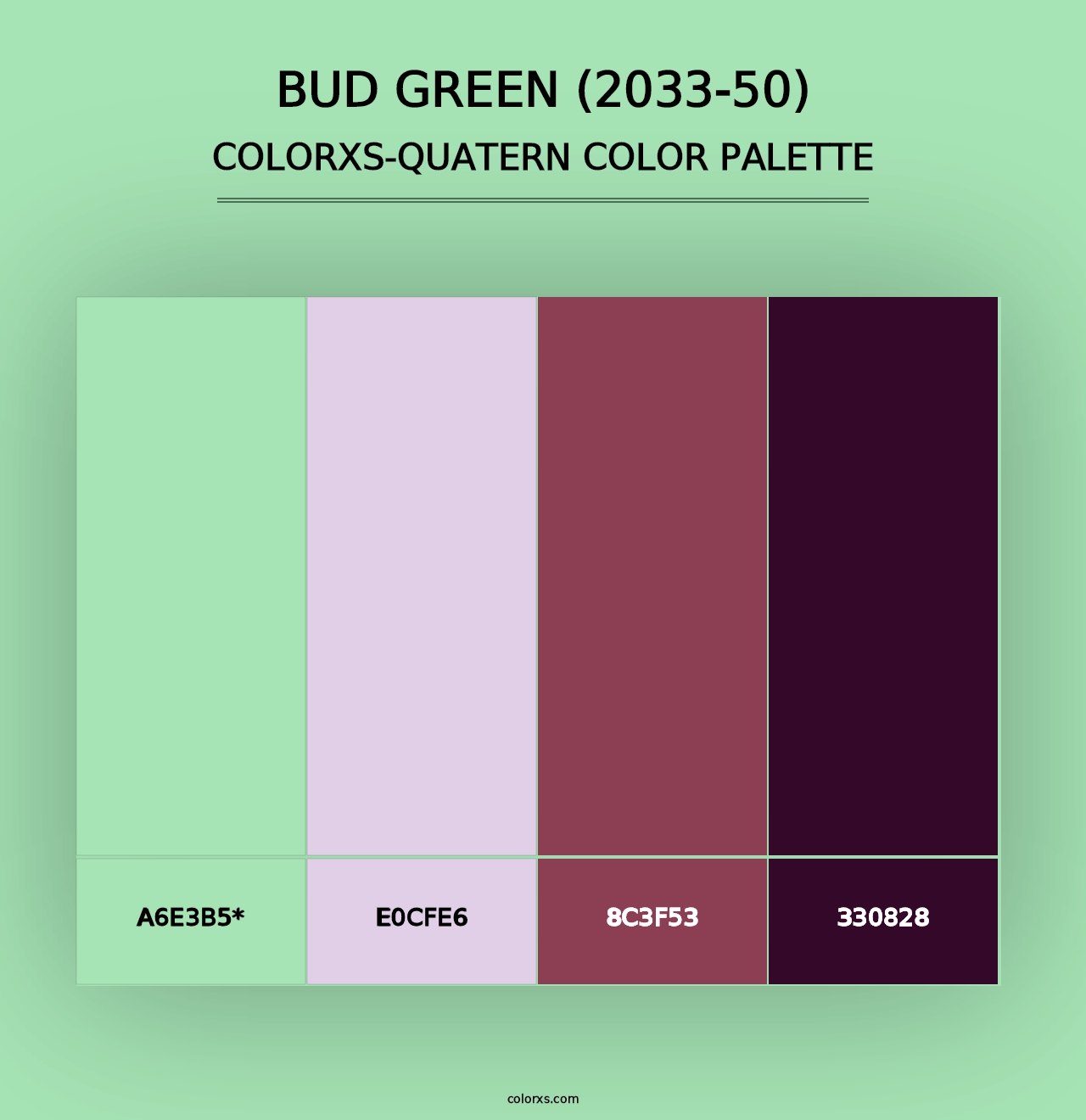 Bud Green (2033-50) - Colorxs Quad Palette