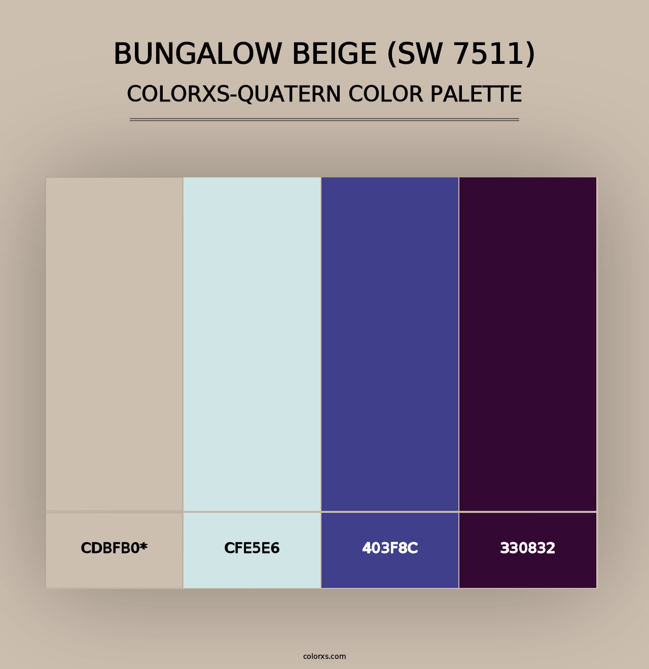 Bungalow Beige (SW 7511) - Colorxs Quad Palette