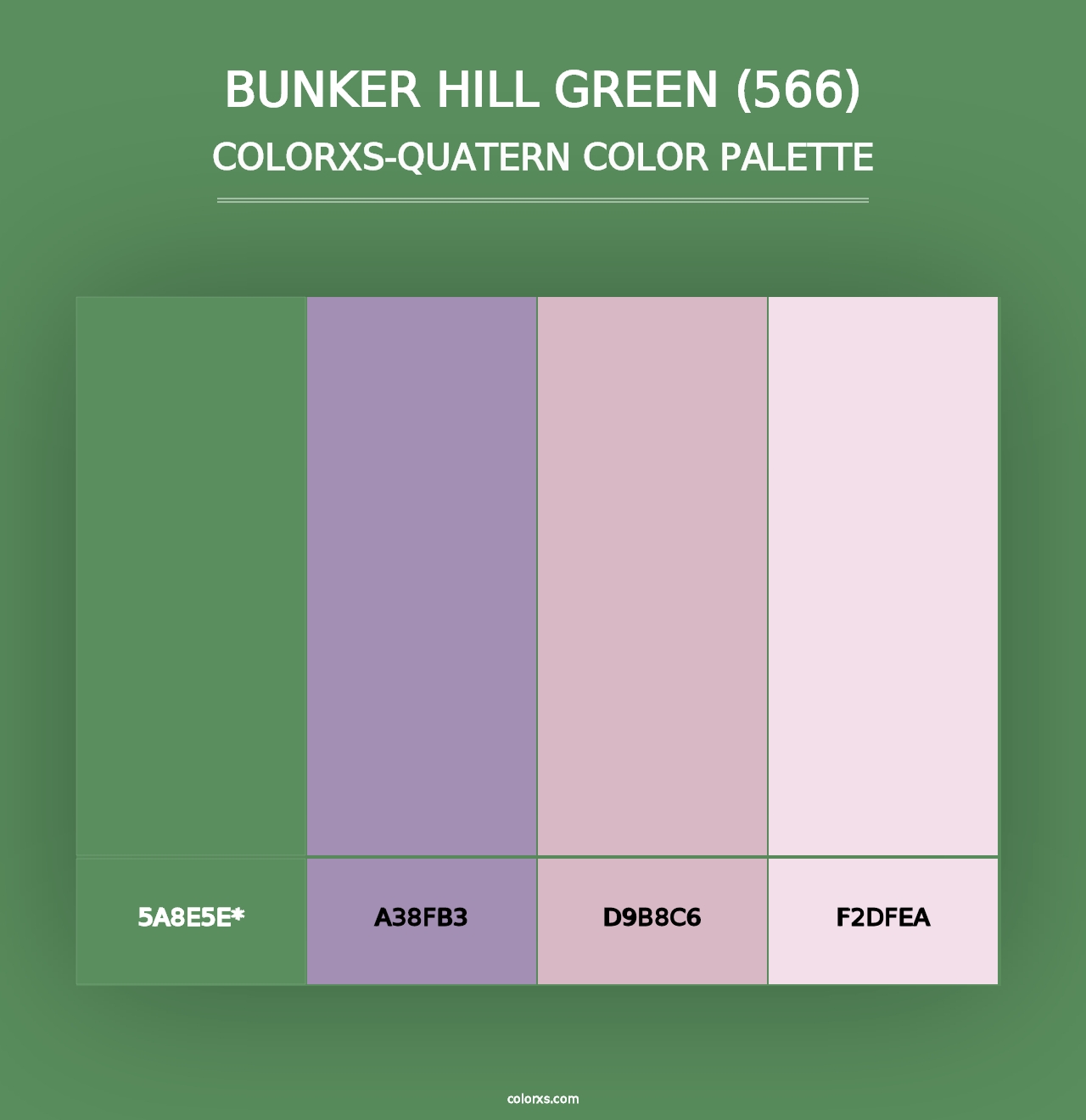 Bunker Hill Green (566) - Colorxs Quad Palette