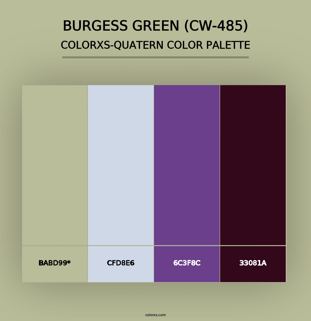 Burgess Green (CW-485) - Colorxs Quad Palette