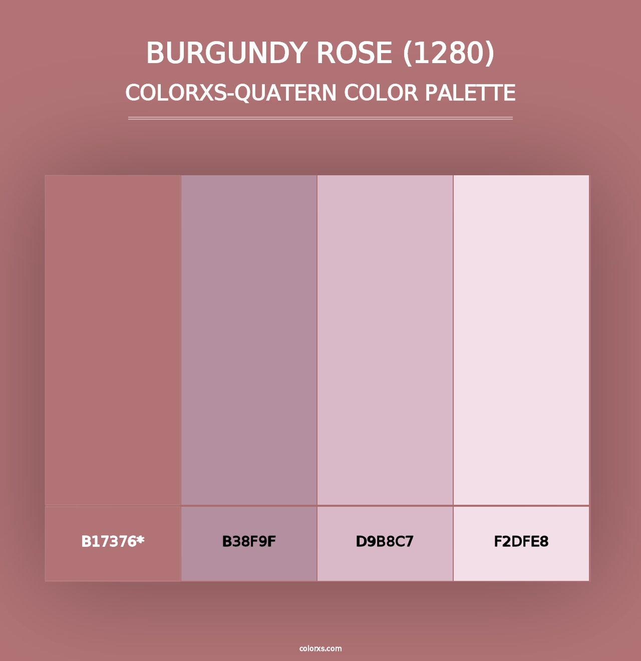 Burgundy Rose (1280) - Colorxs Quad Palette