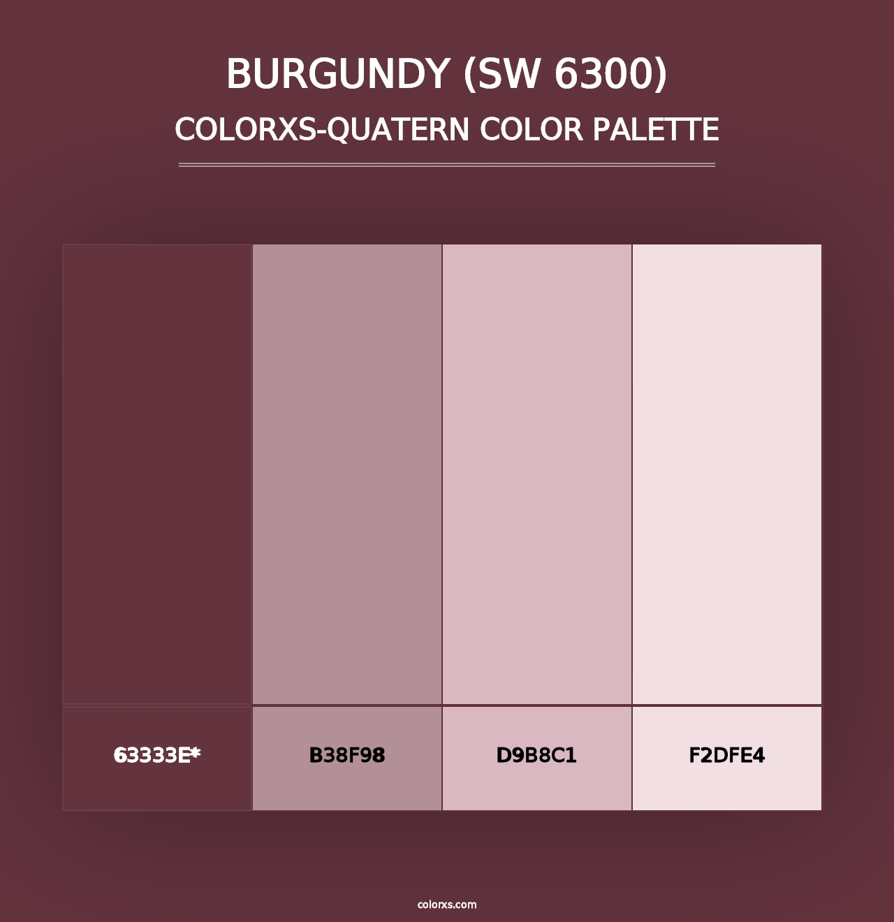 Burgundy (SW 6300) - Colorxs Quad Palette