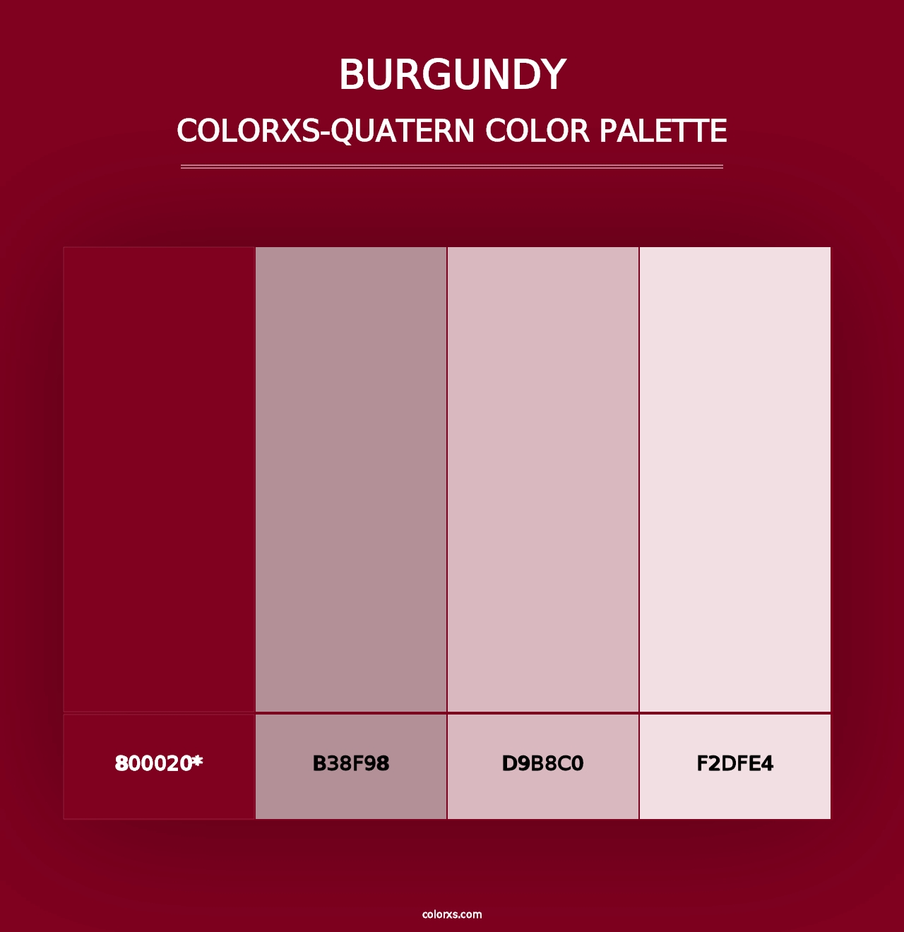 Burgundy - Colorxs Quad Palette