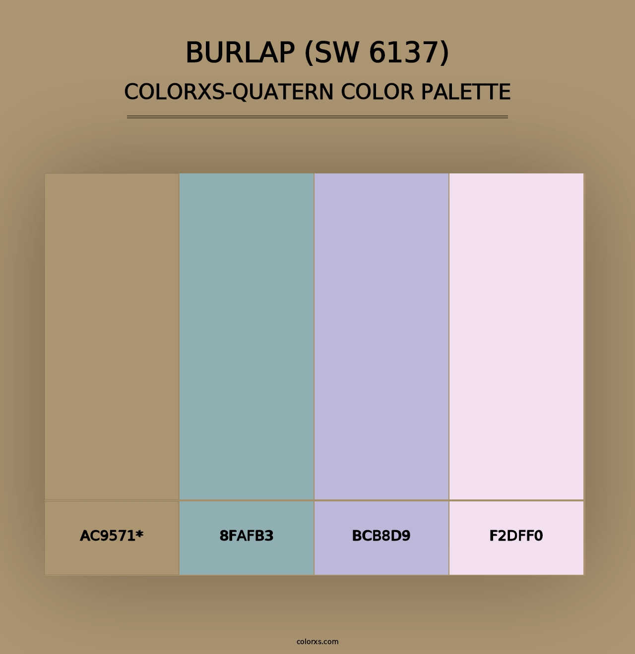 Burlap (SW 6137) - Colorxs Quad Palette