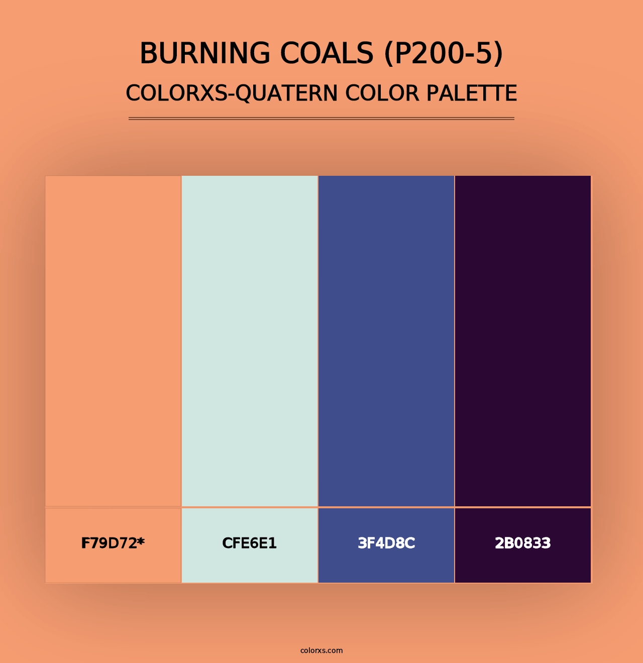 Burning Coals (P200-5) - Colorxs Quad Palette