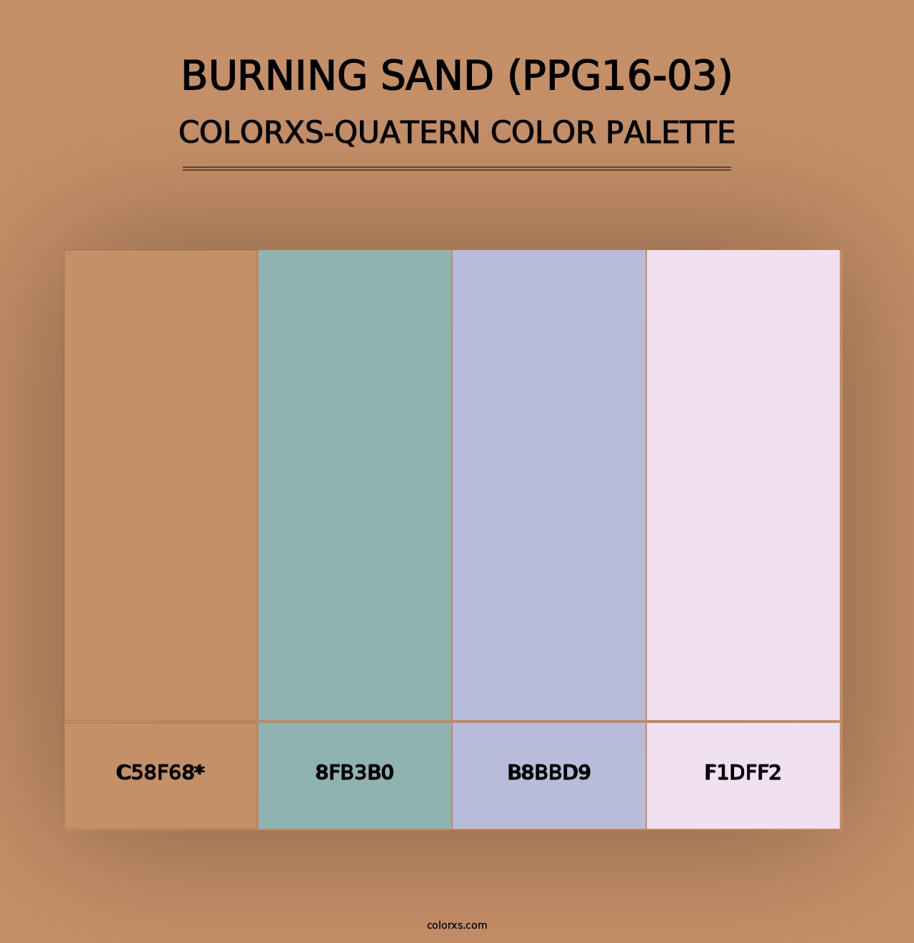 Burning Sand (PPG16-03) - Colorxs Quad Palette