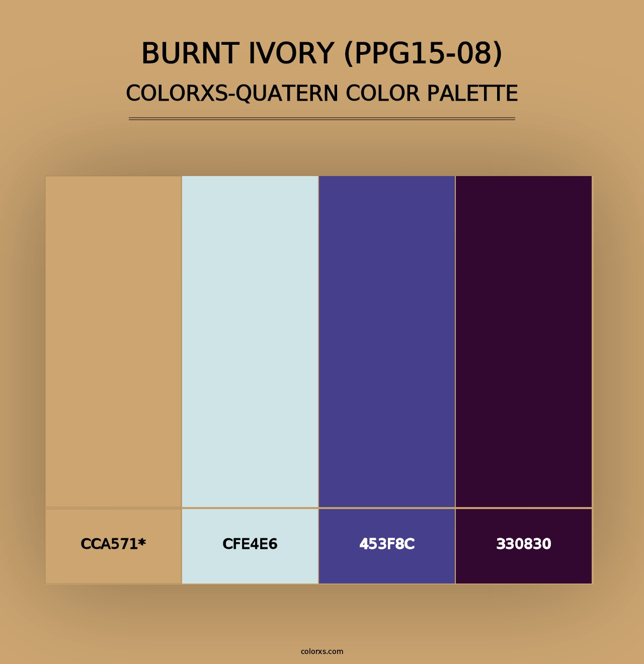 Burnt Ivory (PPG15-08) - Colorxs Quad Palette