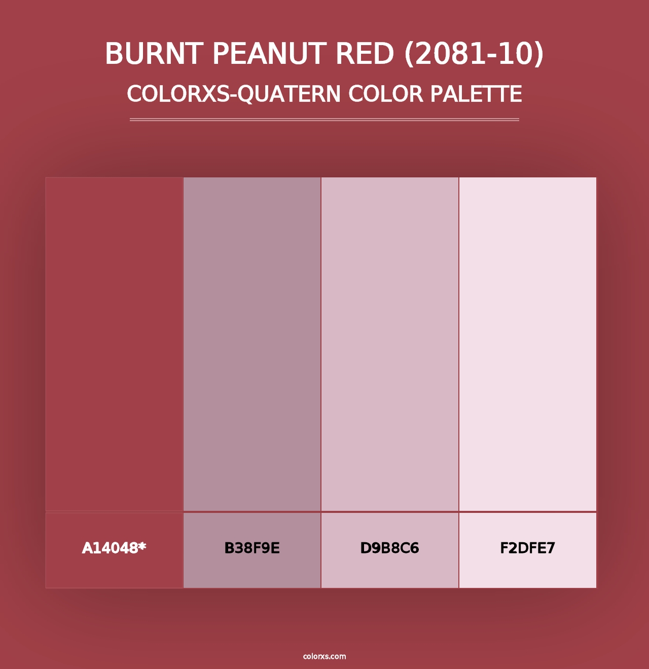 Burnt Peanut Red (2081-10) - Colorxs Quad Palette