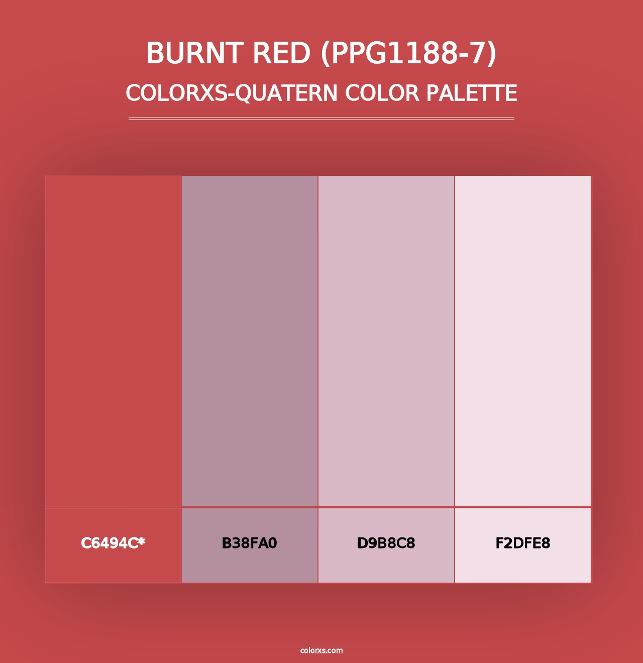 Burnt Red (PPG1188-7) - Colorxs Quad Palette