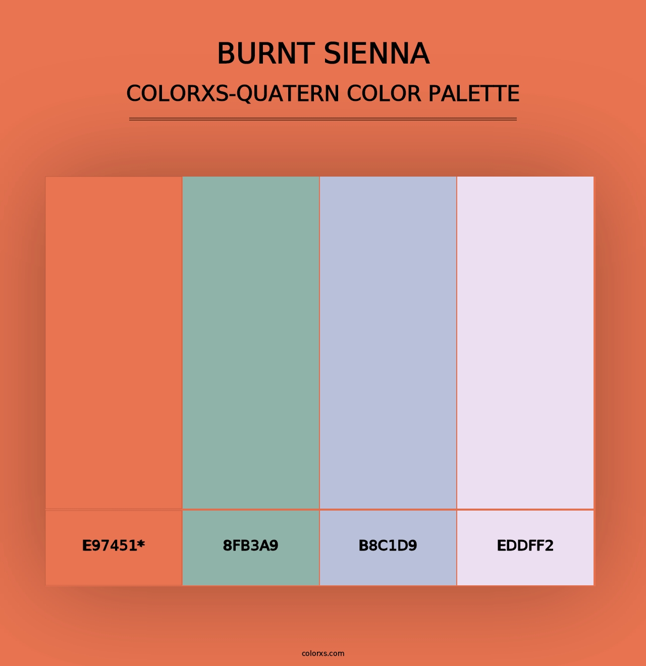 Burnt Sienna - Colorxs Quad Palette