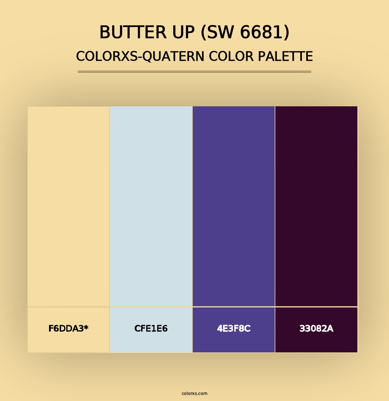 Butter Up (SW 6681) - Colorxs Quad Palette