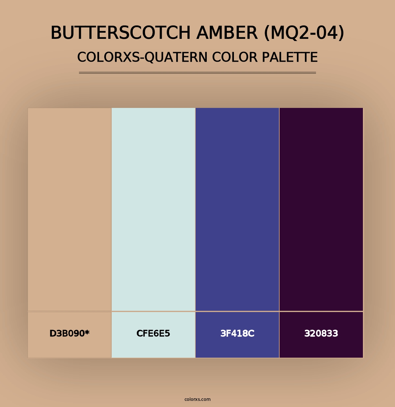 Butterscotch Amber (MQ2-04) - Colorxs Quad Palette