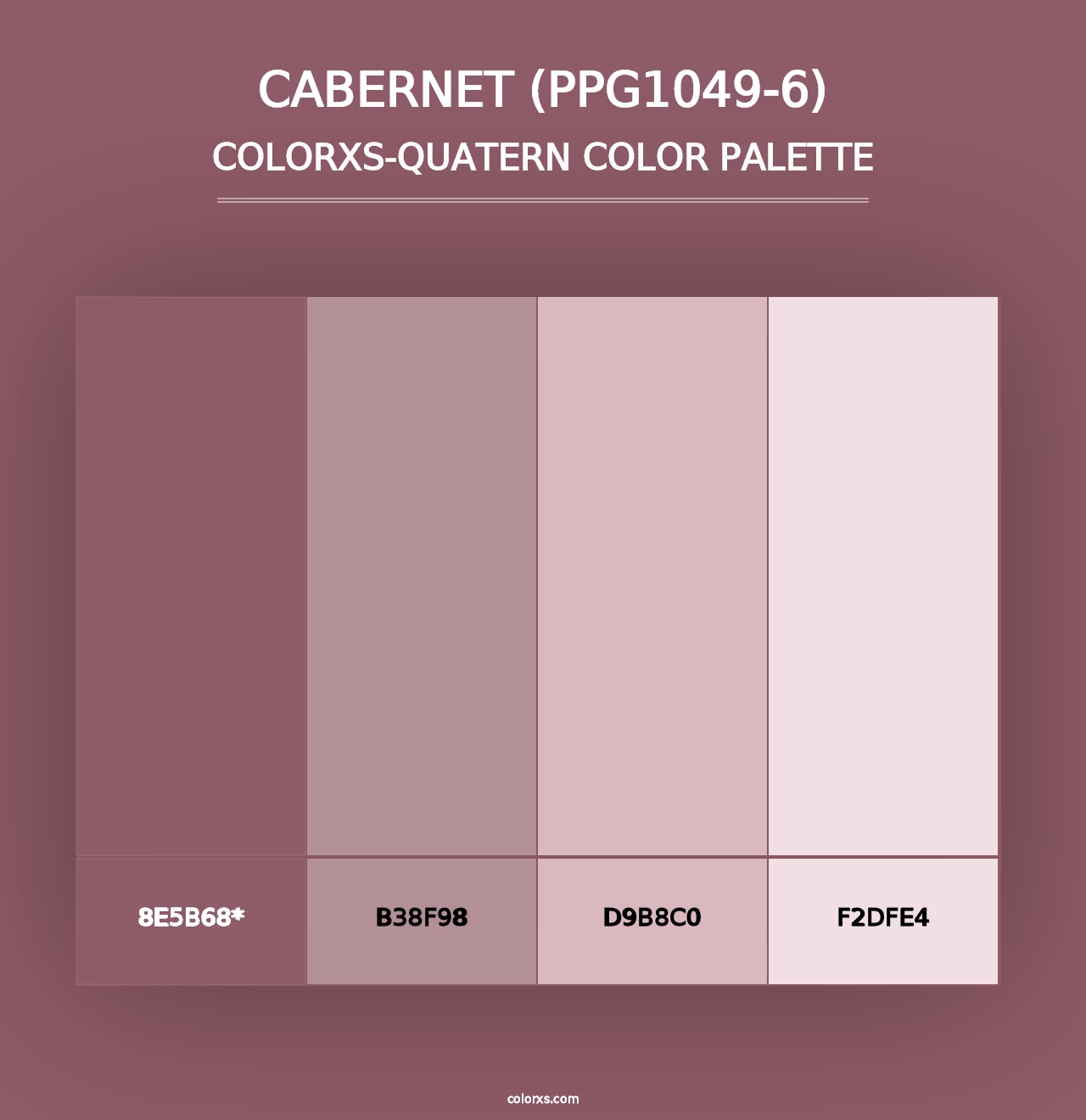 Cabernet (PPG1049-6) - Colorxs Quad Palette