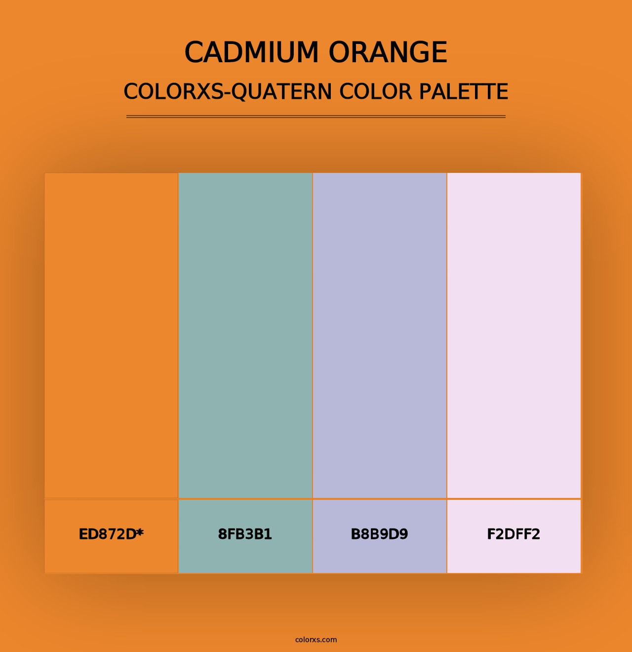 Cadmium Orange - Colorxs Quad Palette