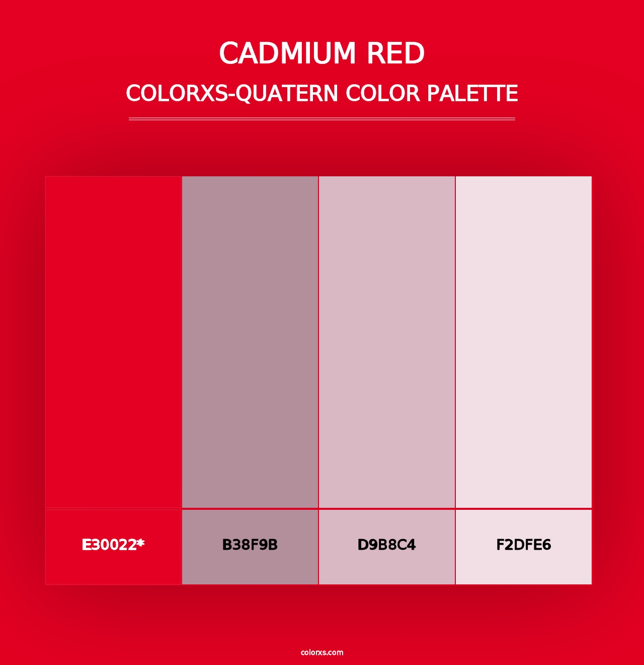 Cadmium Red - Colorxs Quad Palette