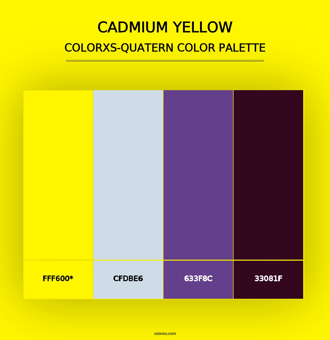 Cadmium Yellow - Colorxs Quad Palette