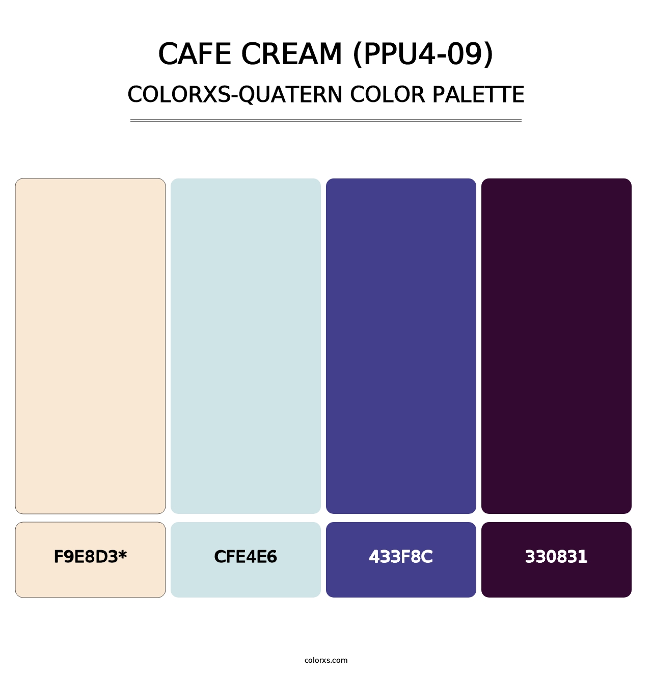 Cafe Cream (PPU4-09) - Colorxs Quad Palette