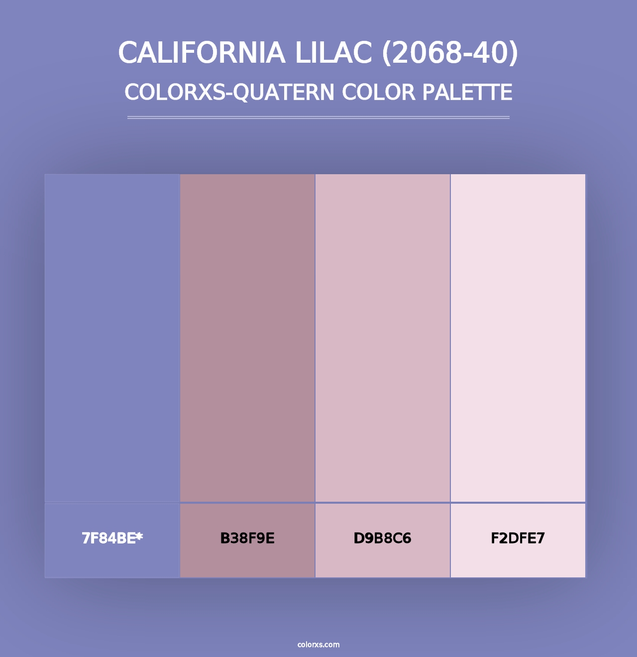 California Lilac (2068-40) - Colorxs Quad Palette