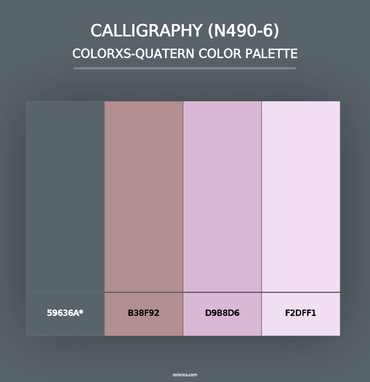 Calligraphy (N490-6) - Colorxs Quad Palette