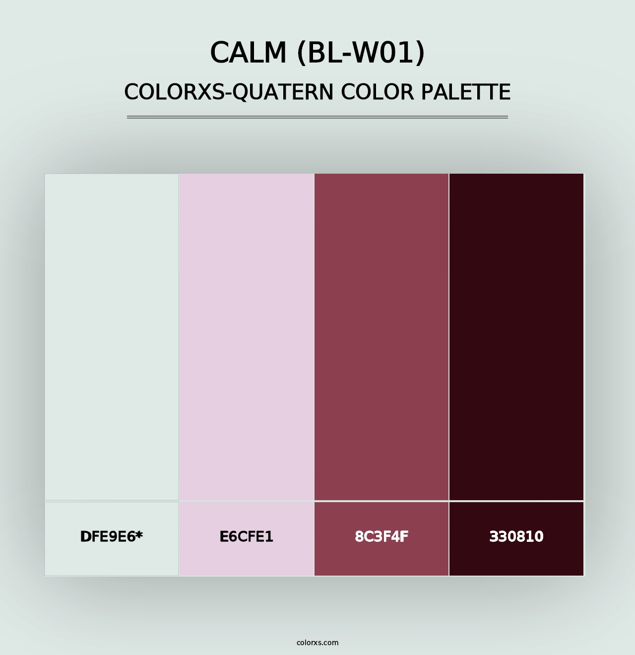 Calm (BL-W01) - Colorxs Quad Palette