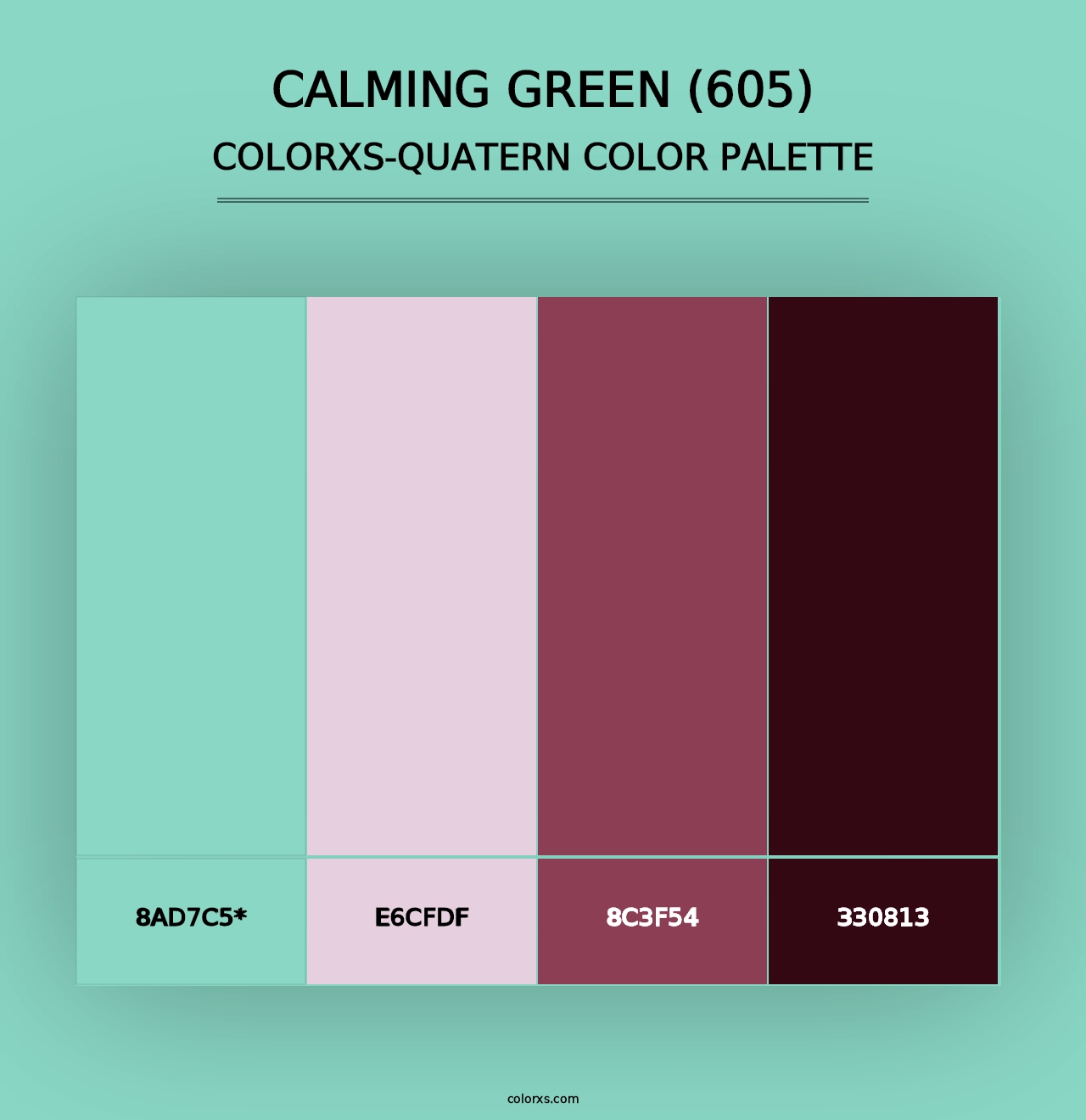 Calming Green (605) - Colorxs Quad Palette