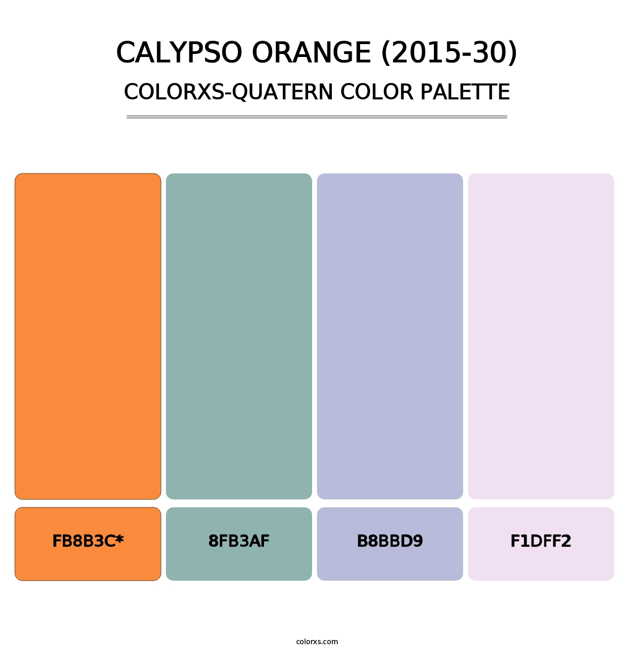 Calypso Orange (2015-30) - Colorxs Quad Palette