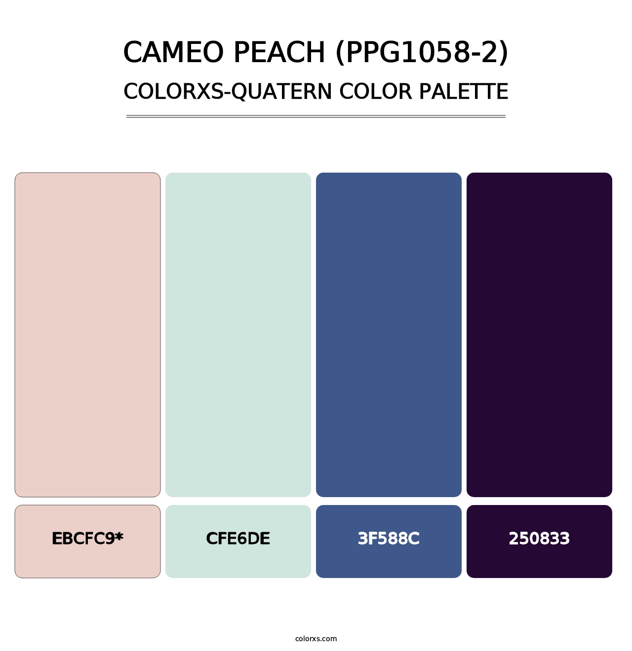 Cameo Peach (PPG1058-2) - Colorxs Quad Palette