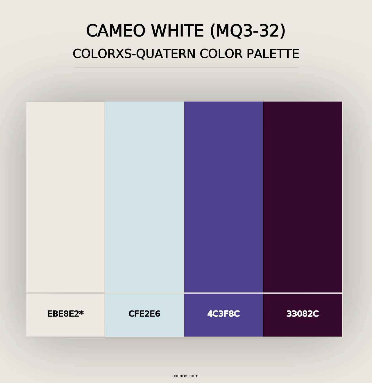 Cameo White (MQ3-32) - Colorxs Quad Palette