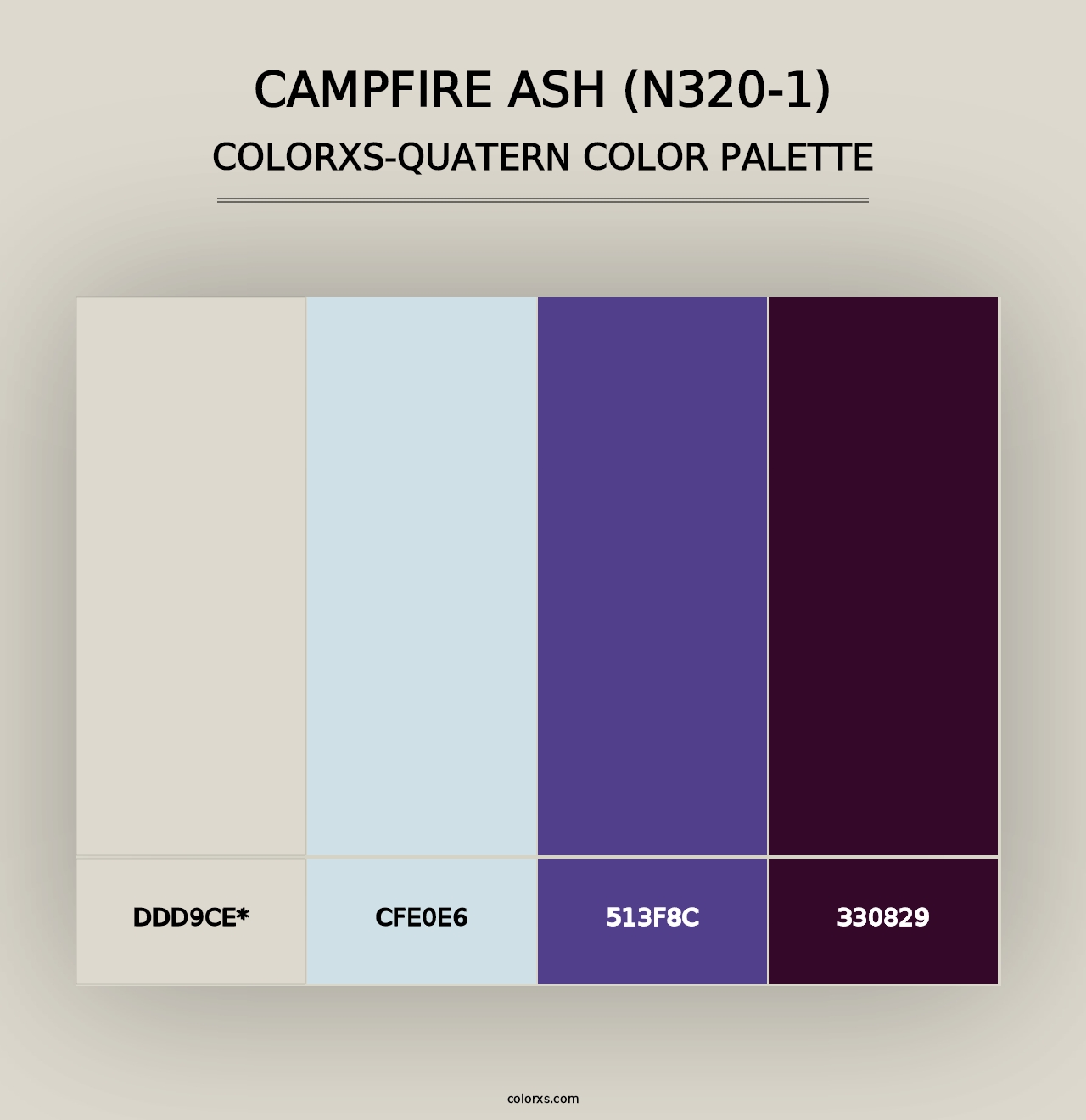 Campfire Ash (N320-1) - Colorxs Quad Palette