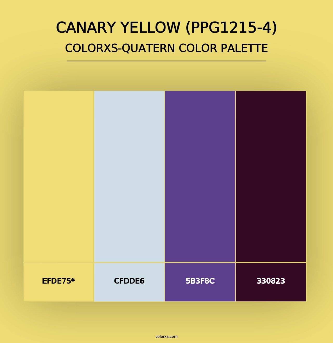 Canary Yellow (PPG1215-4) - Colorxs Quad Palette