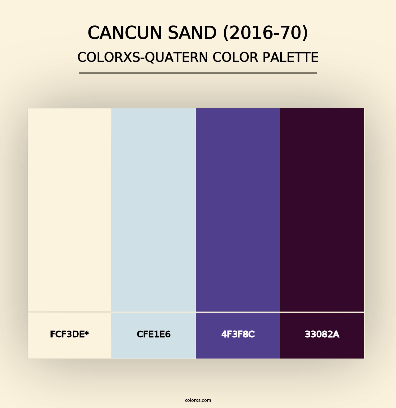 Cancun Sand (2016-70) - Colorxs Quad Palette