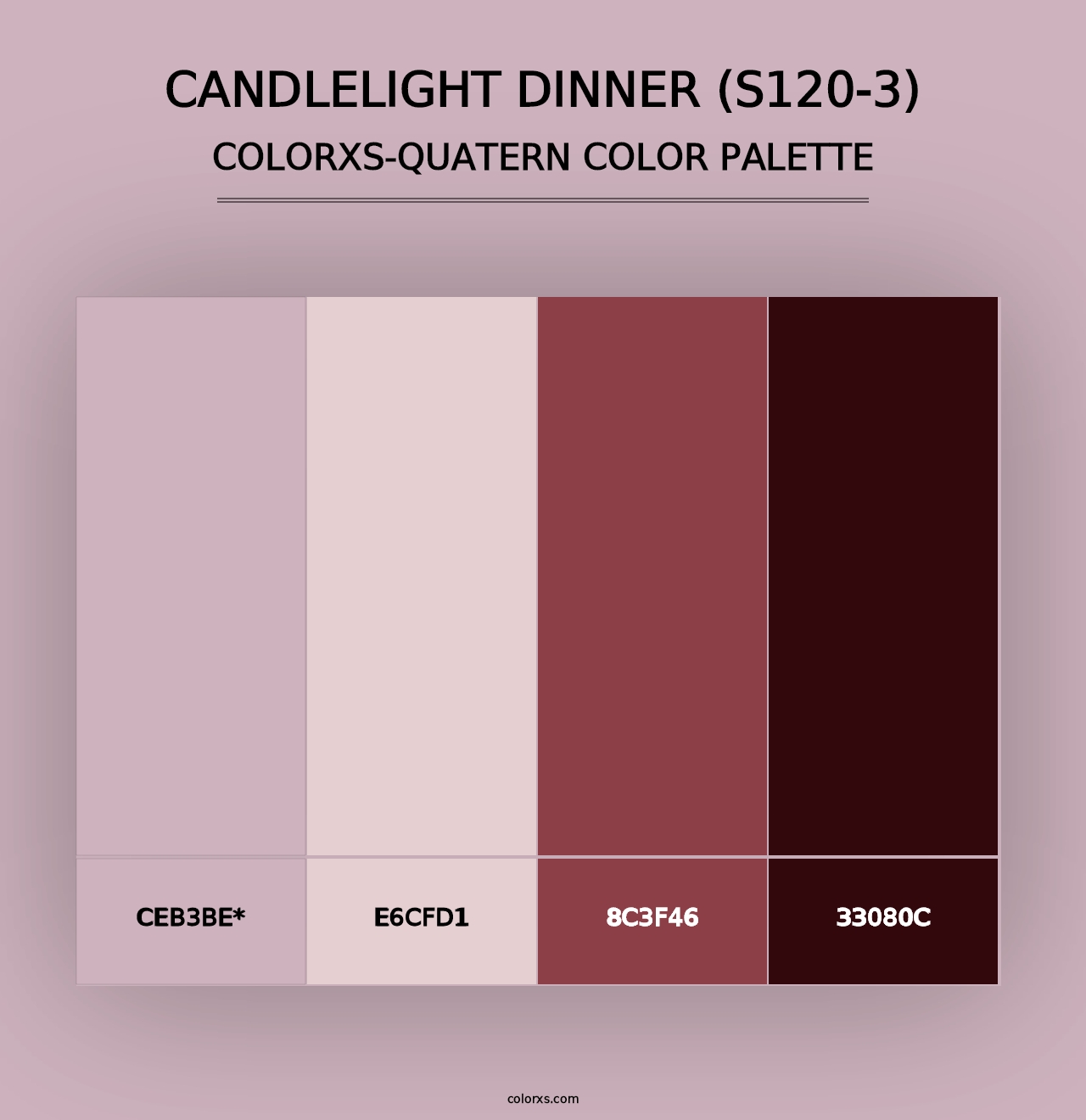 Candlelight Dinner (S120-3) - Colorxs Quad Palette