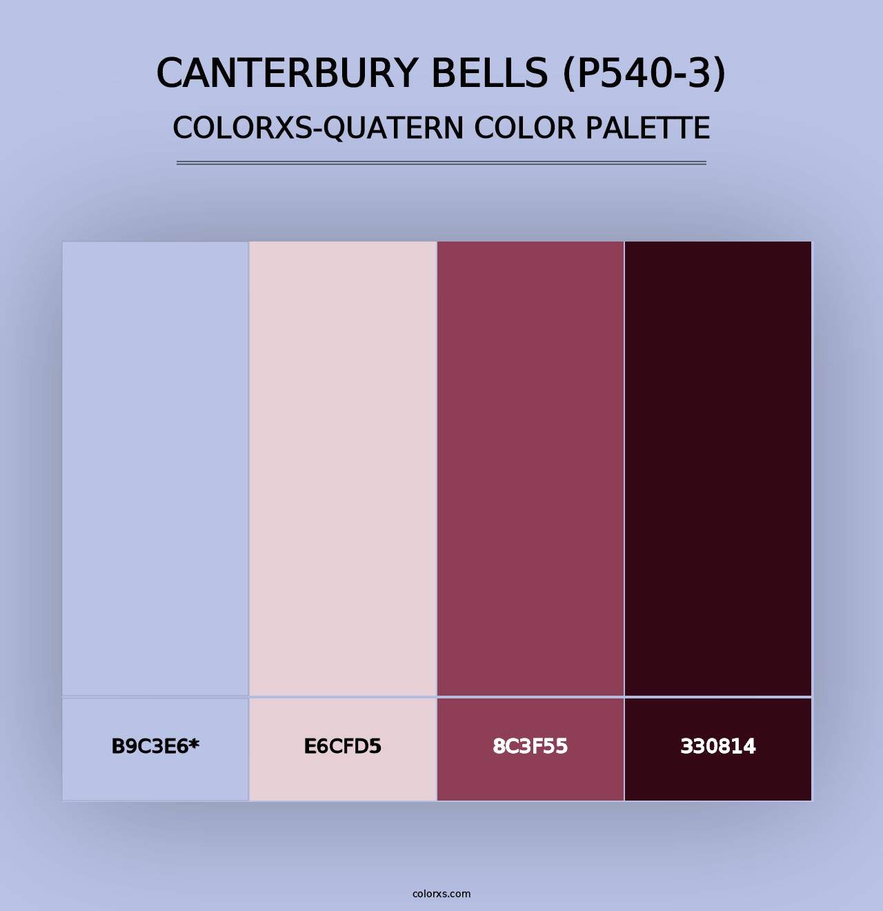 Canterbury Bells (P540-3) - Colorxs Quad Palette